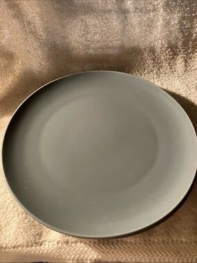 2 Matte Gray Blue IKEA Replacement Dinner Plates 10 1/2” # 12011